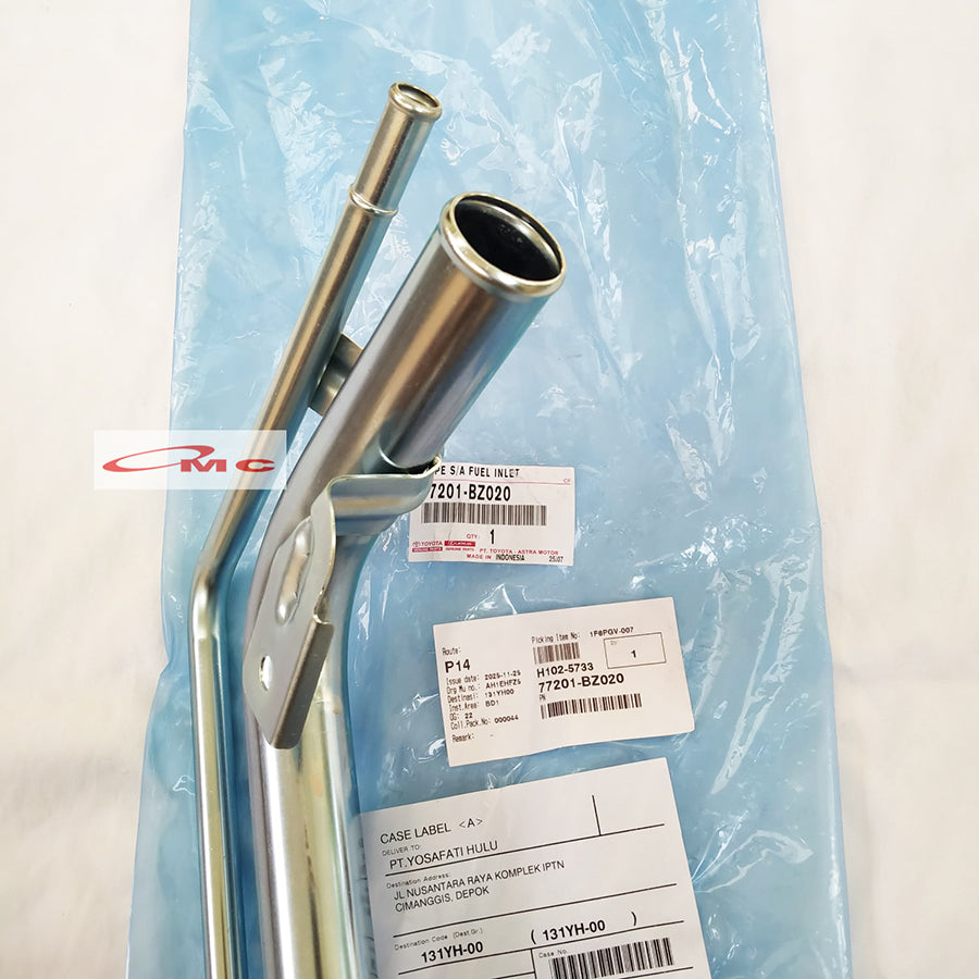 Pipa Pengisian Tangki Bensin Avanza Xenia 2004-2015 77201-BZ020 Original Toyota Pipa Pipe Tanki Bensin
