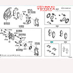 Fiting Fitting Kit Disc Brake Depan Plat Kampas Rem Depan All New Rush Terios Original 04947-BZ070 Plat Lapisan Disc Brake Pad Spring Plat Kancingan Tatakan Ganjelan Kampas Rem Depan Front