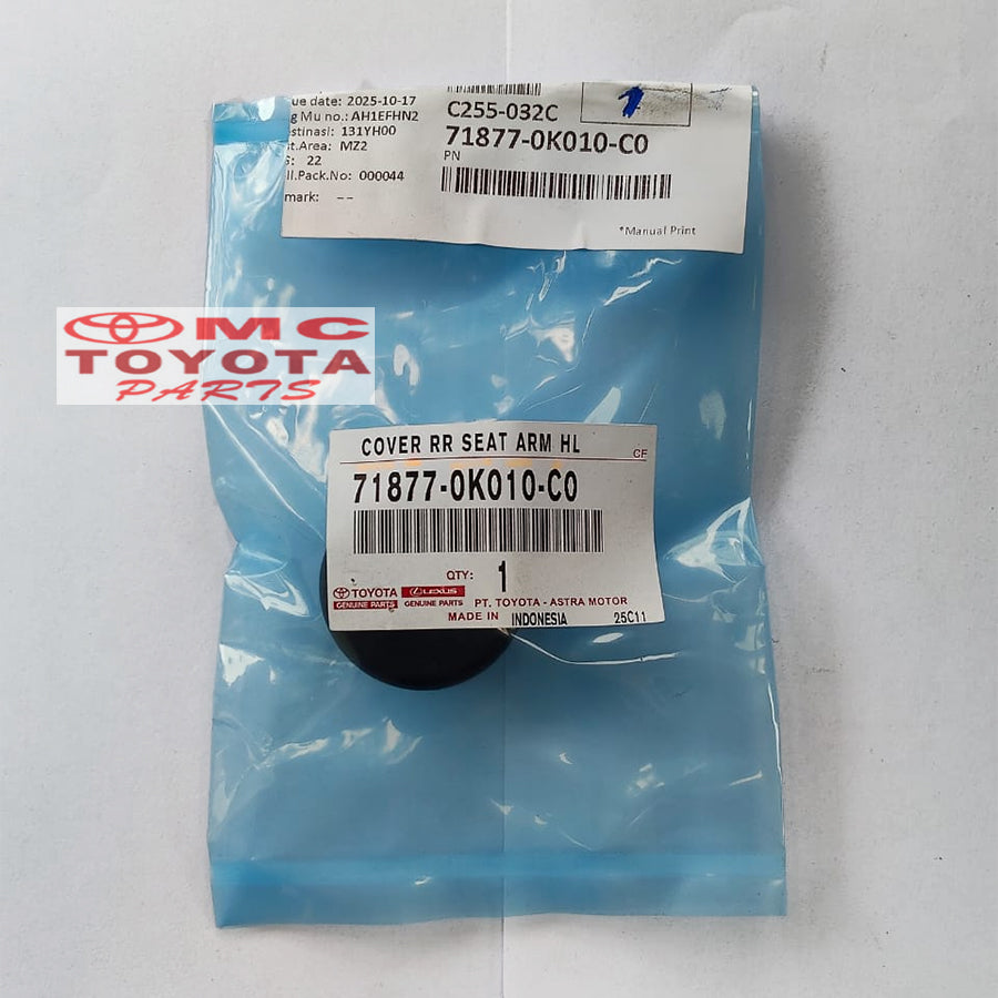Cover Tutup Baut Arm Rest Mobil Toyota Innova Reborn 71877-0K010-C0