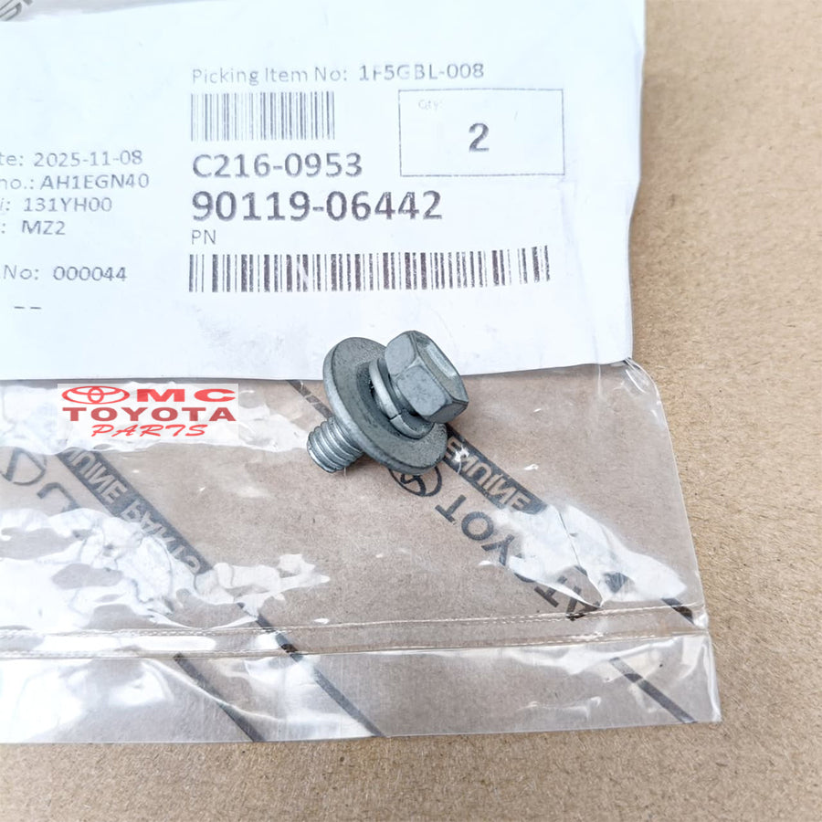 Baut Engsel Washer Dyna BU303 Universal Seat Mur Kecil & Flexible Original Toyota 90119-06442 Bolt Washer