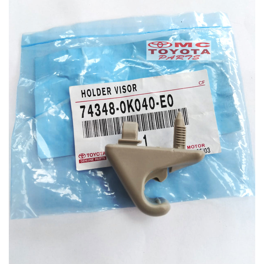 Dudukan Klip Holder Sunvisor Tahanan Cahaya Fortuner Innova 74348-0K040-E0 Original Toyota