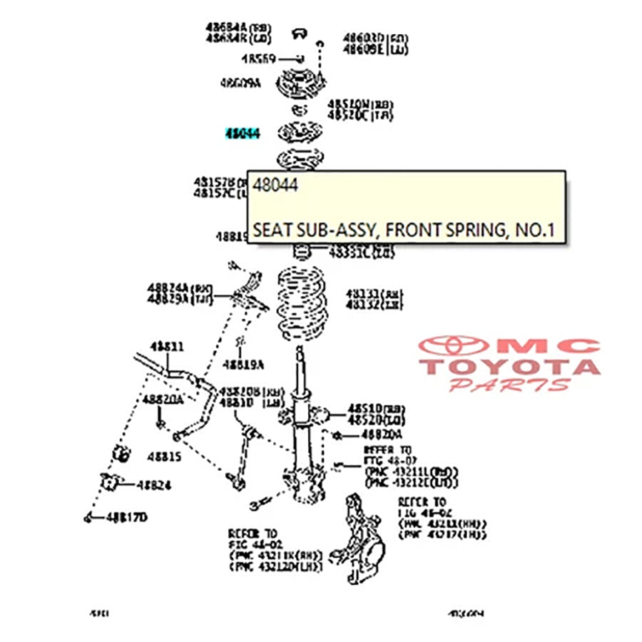 Tatakan Per Shockbreker Depan All New Avanza Xenia Rush Terios Original 48044-BZ080-001 Tatakan Per Keong Spring Tatakan Support Suport Shockbreaker Shock Breaker Breker Depan