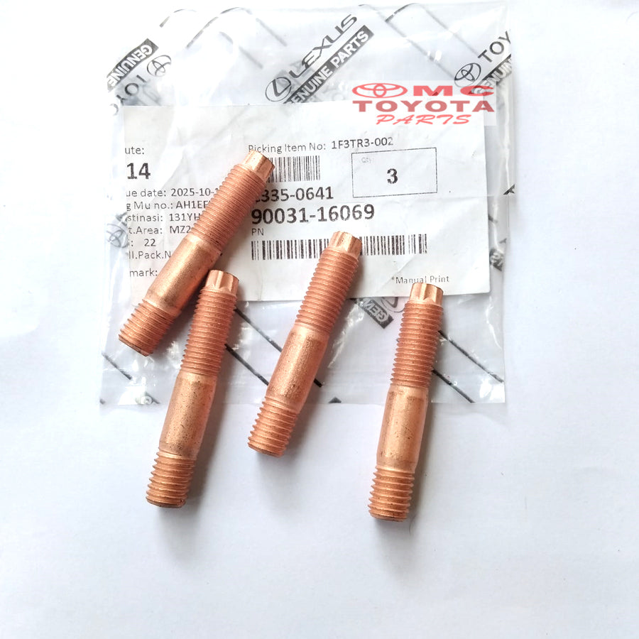 Baut Stud Bolt Stud Manifold Turbo Coaster Dyna Saurus Hino Dutro Baut Manifold 90031-16069 Original