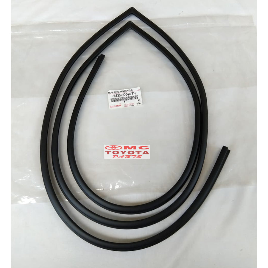 Lis Karet Kaca Depan Moulding Wingshield Vios Gen1 Old Lama Original Toyota 75533-0D040-TH