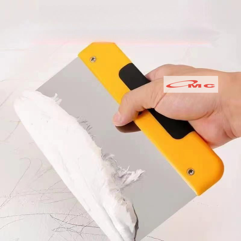 Kapi Kape Skrap Gypsum Gipsum 10 inch 25cm Stainless Gagang Karet Fiber Alat Dempul Plamir Kompon Tembok Dinding Semen Scraper - 12.5*25cm KAPE-BS-10