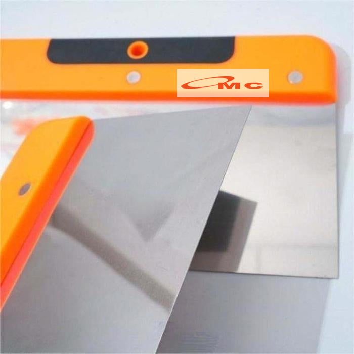 Kapi Kape Skrap Gypsum Gipsum 10 inch 25cm Stainless Gagang Karet Fiber Alat Dempul Plamir Kompon Tembok Dinding Semen Scraper - 12.5*25cm KAPE-BS-10