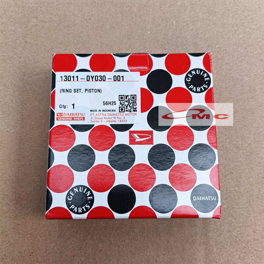 Ring Seher Piston STD Great Xenia Grand Avanza Veloz All New Rush Terios Calya Sigra Agya Ayla Sienta Yaris Vios Etios Dual VVTi Original Daihatsu 13011-0Y030-001 Ring Piston Seher Ring Set Piston Standar
