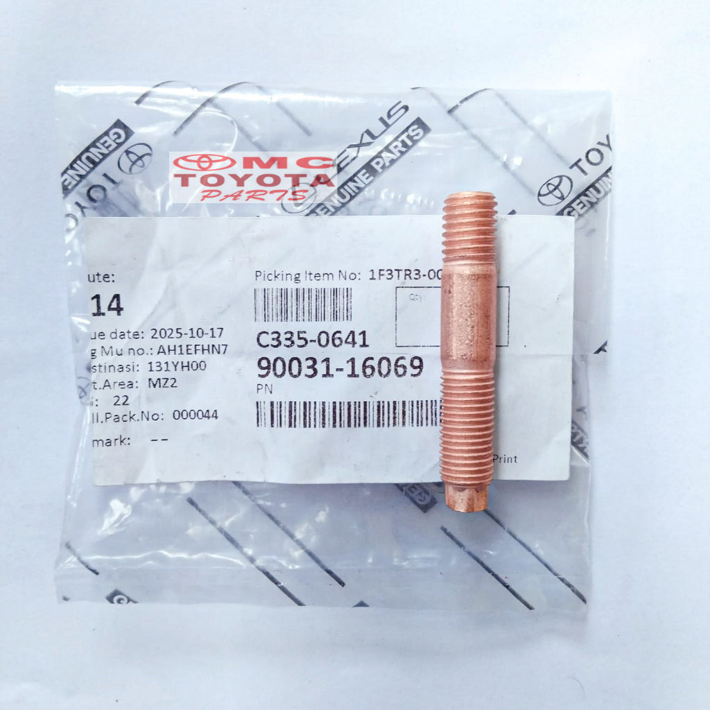 Baut Stud Bolt Stud Manifold Turbo Coaster Dyna Saurus Hino Dutro Baut Manifold 90031-16069 Original
