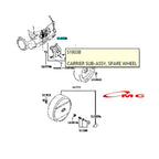 Bracket Gantungan Besi Dudukan Ban Serep Rush Terios 2006 -2015 Konde 51903-BZ040 Original Toyota Breket Ban Serep
