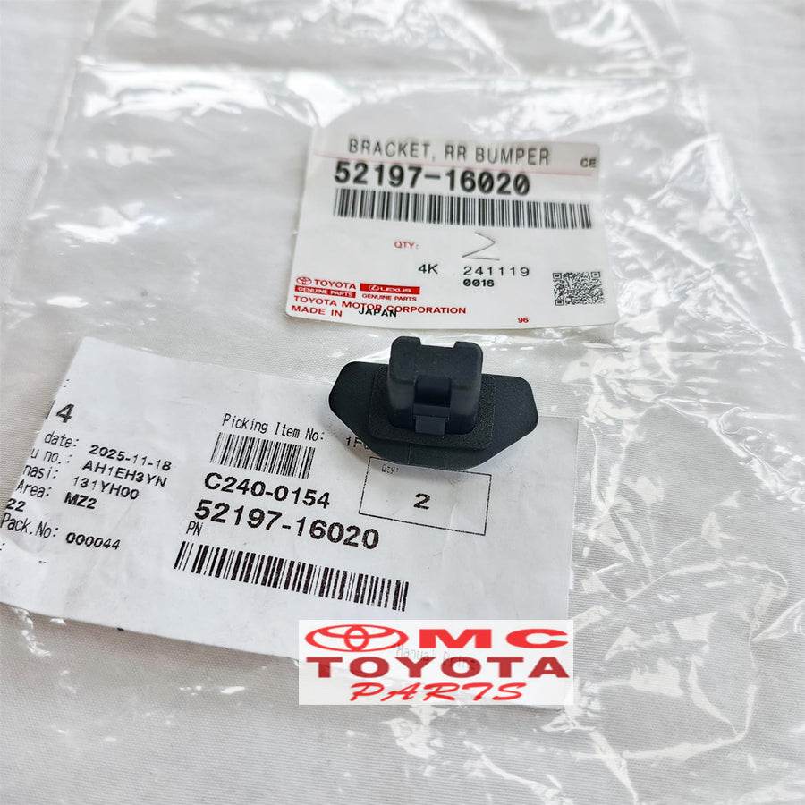 Kancing Bracket Bemper Belakang Toyota Soluna Camry Corolla All New Original 52197-16020 Klip Kancing Braket Bumper Belakang
