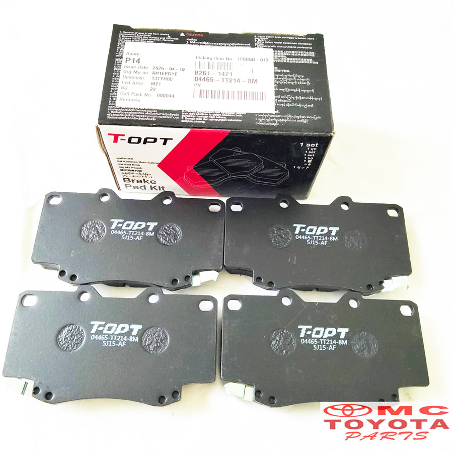 Brake Pad Kampas Rem Depan Front Toyota Fortuner Lama Hilux Vigo DC Old  Asli ORI Original T-OPT 04465-TT214-8M Genuine Parts