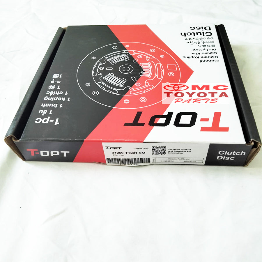 Plat Kampas Kopling Clutch DIsc Avanza Xenia 1.3 lama all new 1300cc Asli Original T-OPT 31250-TT201-8M Genuine Parts