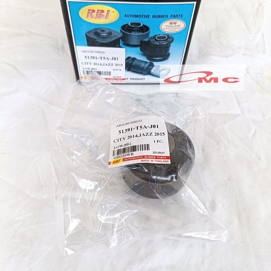 Bushing Lower Arm Besar Depan Bawah Honda Jazz RS GK5 City GM6 All New RBI 51391-T5A-J01 Karet Bushing Arm Depan Busing Bos Bosh Bush Lower Arm Depan Besar Big Sayap Bawah Kapak Besar