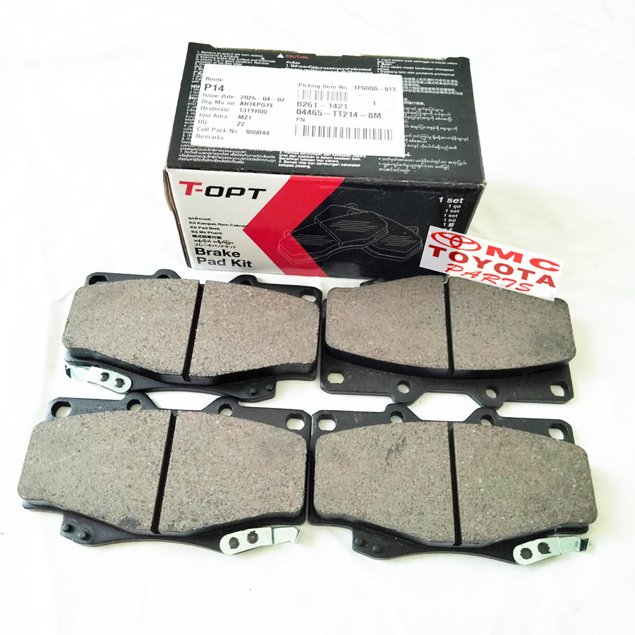 Brake Pad Kampas Rem Depan Front Toyota Fortuner Lama Hilux Vigo DC Old  Asli ORI Original T-OPT 04465-TT214-8M Genuine Parts