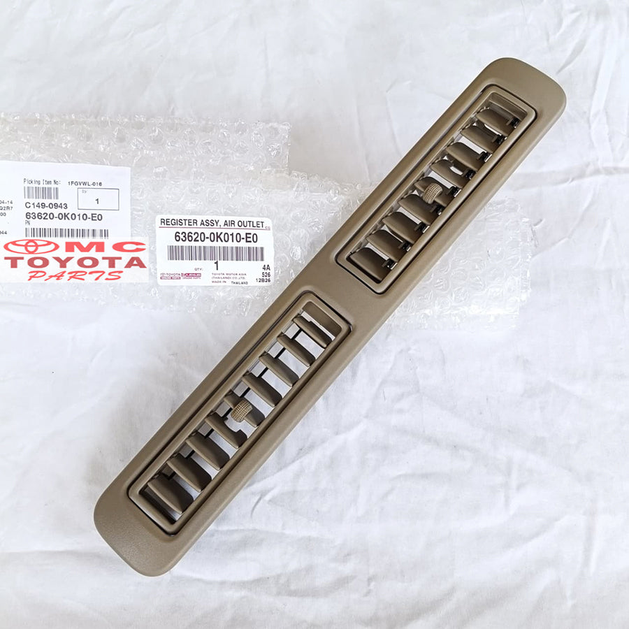 Kisi Kisi AC Belakang Toyota Fortuner 2008-2016 Original 63620-0K010-E0 Register Assy Air Outlet