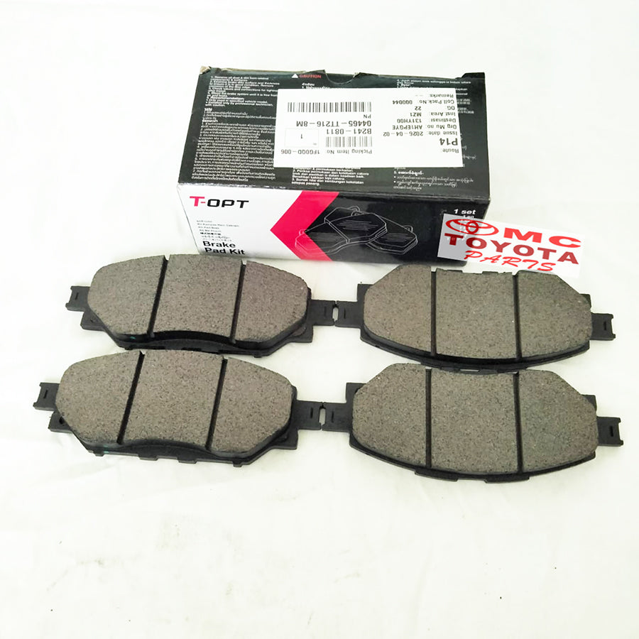 Brake Pad Kampas Rem Depan Hilux Pick Up Diesel Hilux Revo sc 2016 Asli ORI Original T-OPT 04465-TT216-8M Genuine Parts