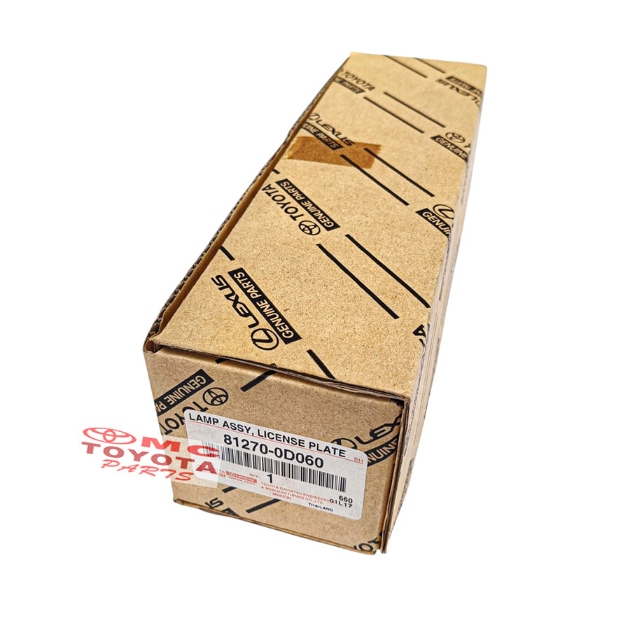 Lampu Plat Nomor Yaris 2006-2013 Original Toyota 81270-0D060 Lampu Plat Nomor Belakang Yaris Bakpao Lampu Plat Nomer Pelat Bagasi