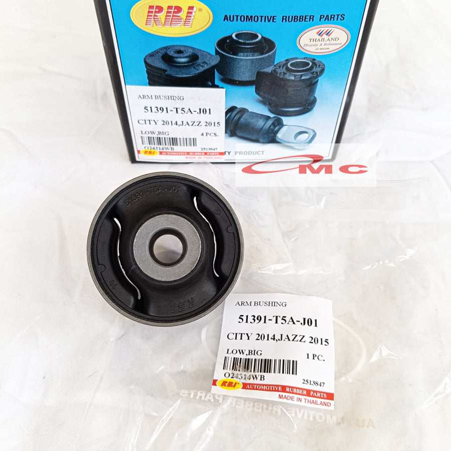 Bushing Lower Arm Besar Depan Bawah Honda Jazz RS GK5 City GM6 All New RBI 51391-T5A-J01 Karet Bushing Arm Depan Busing Bos Bosh Bush Lower Arm Depan Besar Big Sayap Bawah Kapak Besar