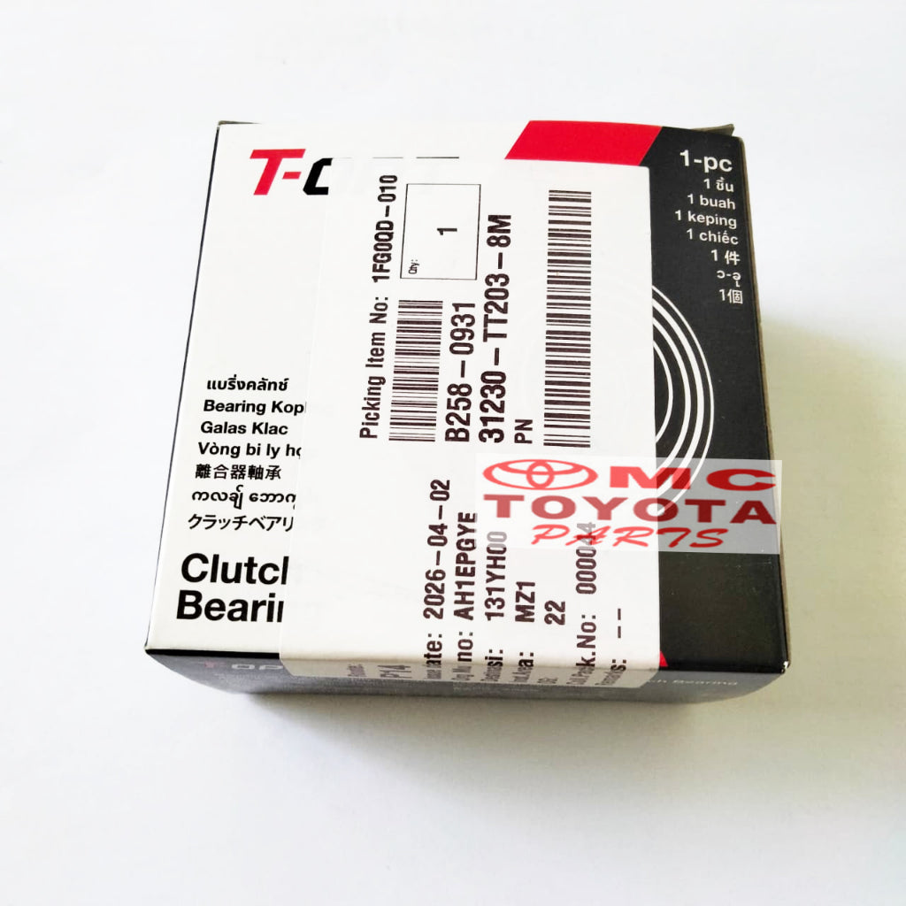 Drag Dek Laher Bearing Deklaher Toyota Hilux Kun 10 Kun 15 Asli ORI Original T-OPT 31230-TT203-8M Genuine Parts