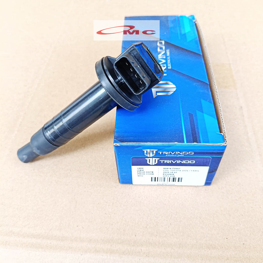 Coil Ignition Toyota Vios gen 1-3 Yaris Corolla Altis Soluna Prius 90919-T2007 Trivindo Koil Pengapian Ignition Coil Koil Busi