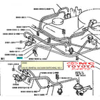 Valve Bimetal Kijang Kapsul Bensin 7K 1997-2006 Original Toyota 90925-05074 Valve Bimetal Ungu Vakum Vacum Switch Vacuum Ungu Sensor RPM Switch Ungu Purple