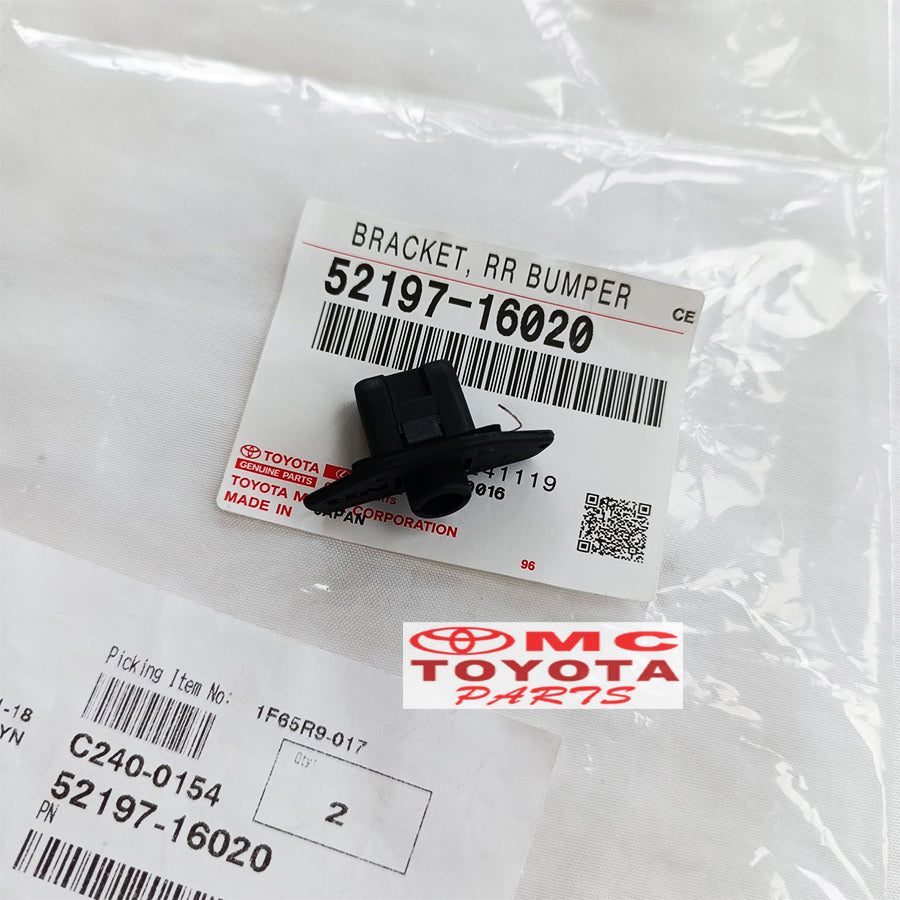 Kancing Bracket Bemper Belakang Toyota Soluna Camry Corolla All New Original 52197-16020 Klip Kancing Braket Bumper Belakang