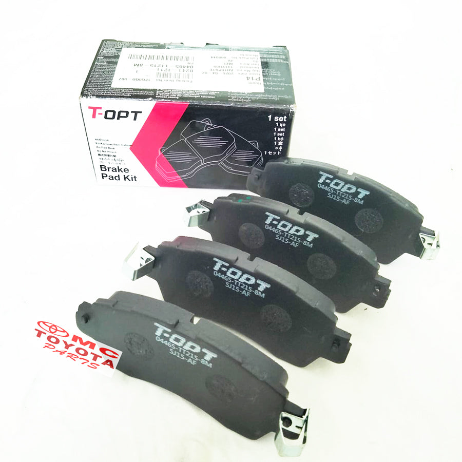 Brake Pad Kampas Rem Depan AGYA WIGO 2023 Asli ORI Original T-OPT 04465-TT215-8M Genuine Part