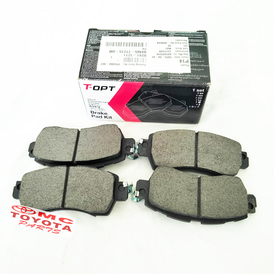 Brake Pad Kampas Rem Depan AGYA WIGO 2023 Asli ORI Original T-OPT 04465-TT215-8M Genuine Part
