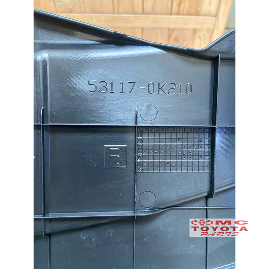 Cover Grill Atas Radiator Fortuner VRZ GR Sport Facelift TRD 2021 up Hilux GR Sport Revo 2022+ Original Toyota 53117-0K210 Tutup Cover Atas Grill Radiator Retainer Rad Grill Gril Cover Grille Radiator