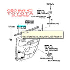 Pelipit Pintu Karet Kaca Dalam Belakang Kanan Fortuner 68173-0K020