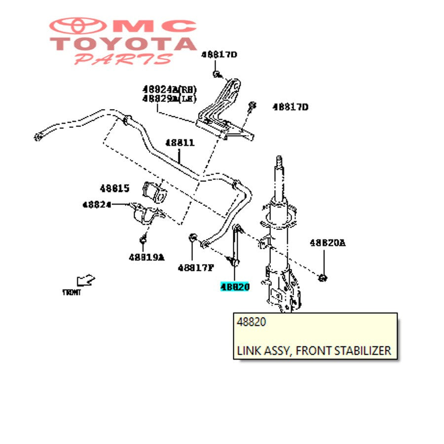 Stabilizer Link Stabil Joint Depan RUSH Terios 48820-B0020