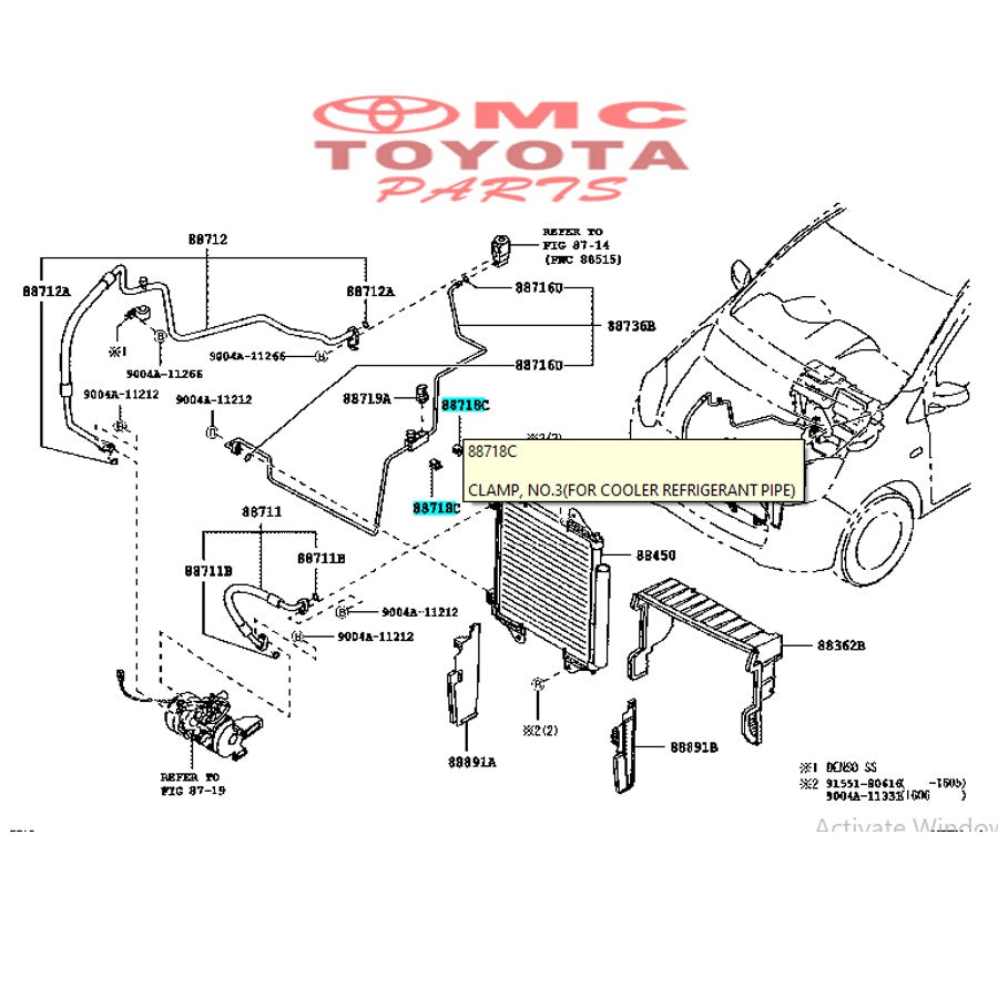 Klem Clamp Penjepit Pipa Pipe AC Agya Calya Avanza Rush 88718-BZ280