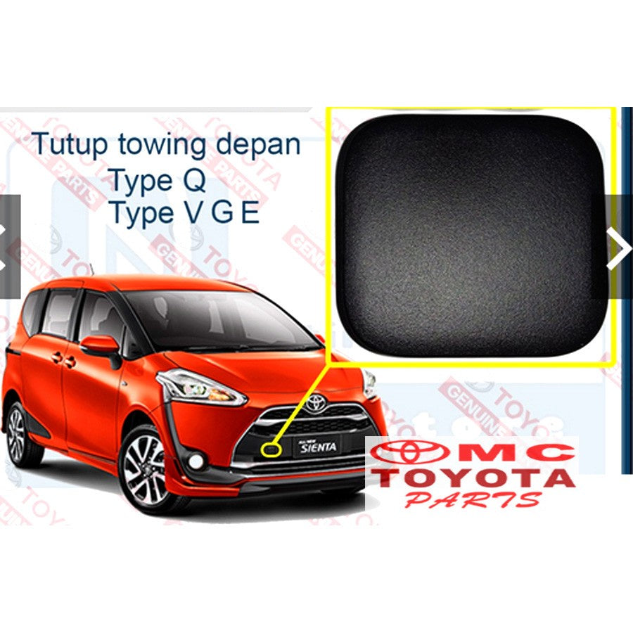 Tutup Cover Derek Towing Bumper Bemper Depan Sienta 52127-0D550