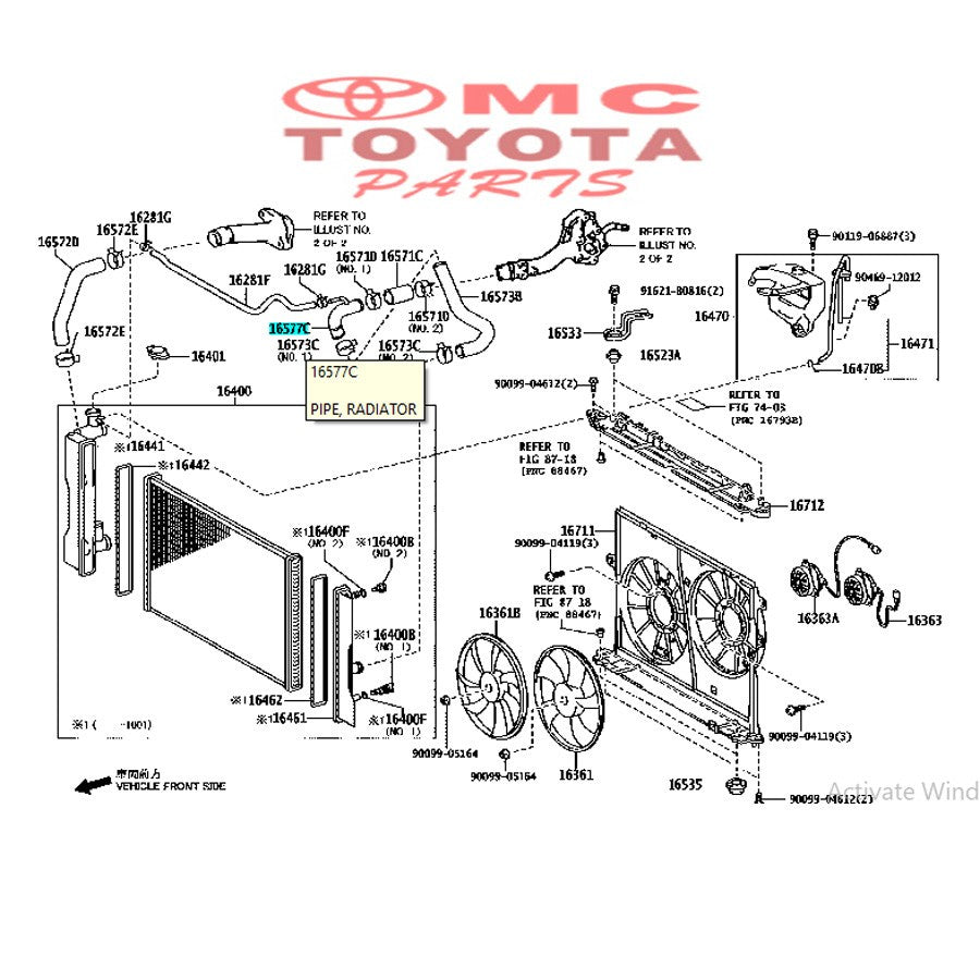 Pipa Pipe Selang Radiator Corolla Altis 16577-0D030