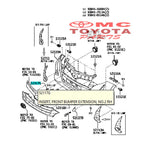 Tutup Cover Extension Bumper Depan Kanan Calya Sigra 52715-BZ050