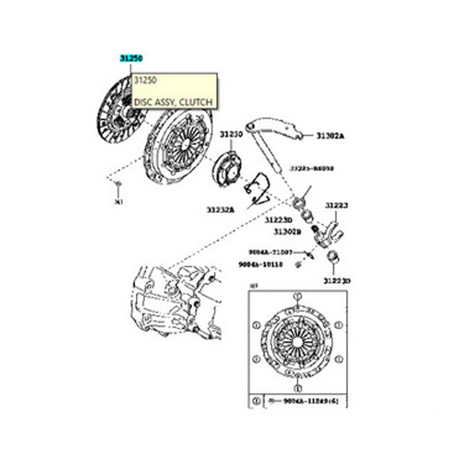 Plat Kopling Clutch Disc Sigra Calya 31250-YZ270-001