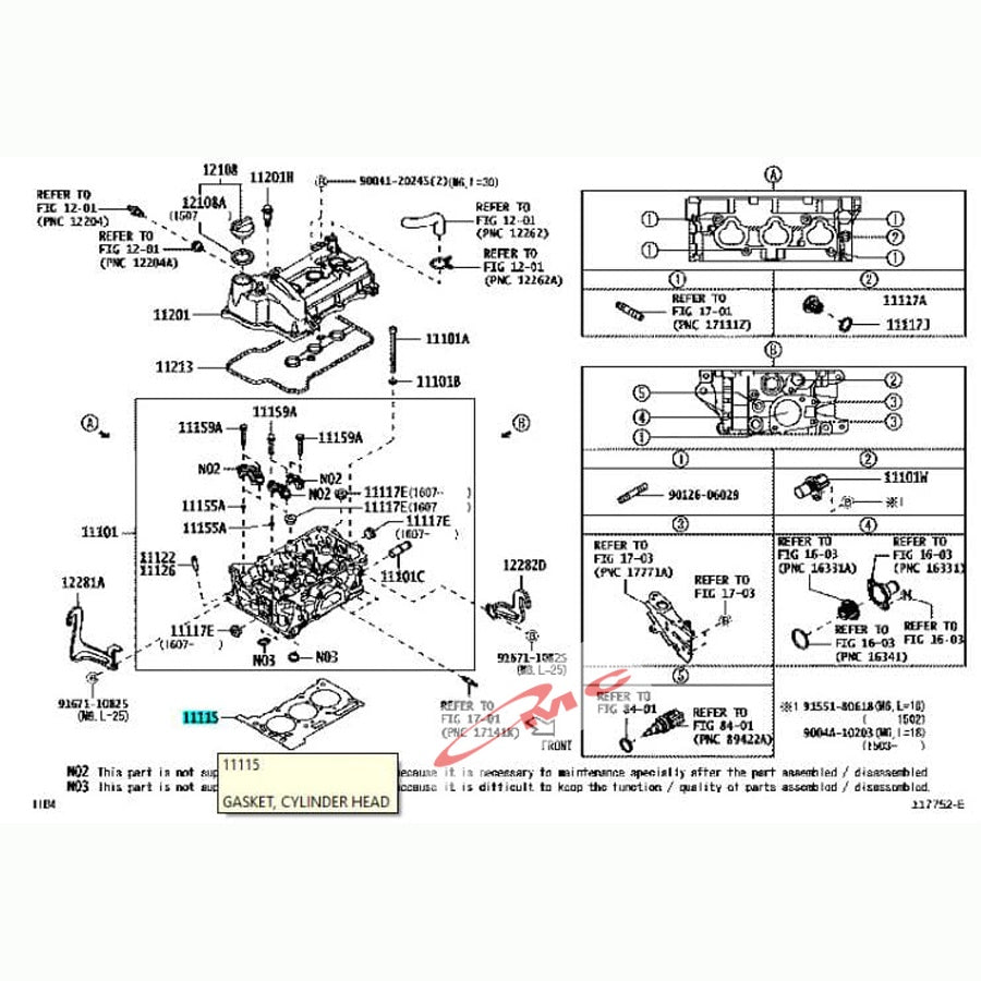 Paking Packing Gasket Cylinder Head Agya Ayla 1.0 11115-BZ040-001