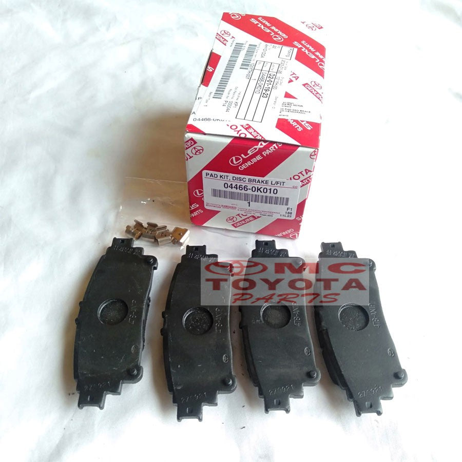 Brake Pad Kampas Rem Belakang Toyota Fortuner Vrz 04466-0K010
